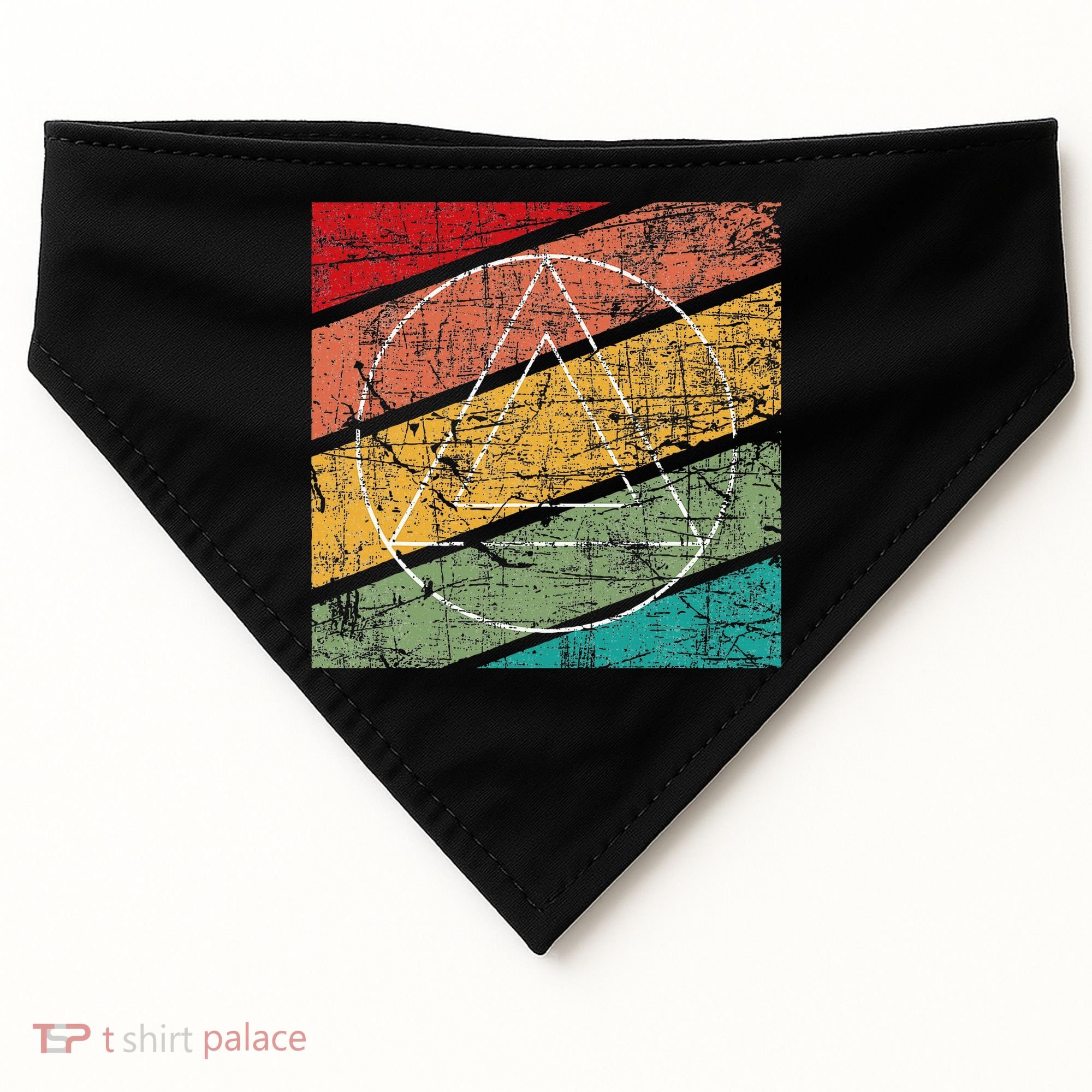 Retro Sobriety Anniversary Sober Aa Na Recovery USA-Made Doggie Bandana