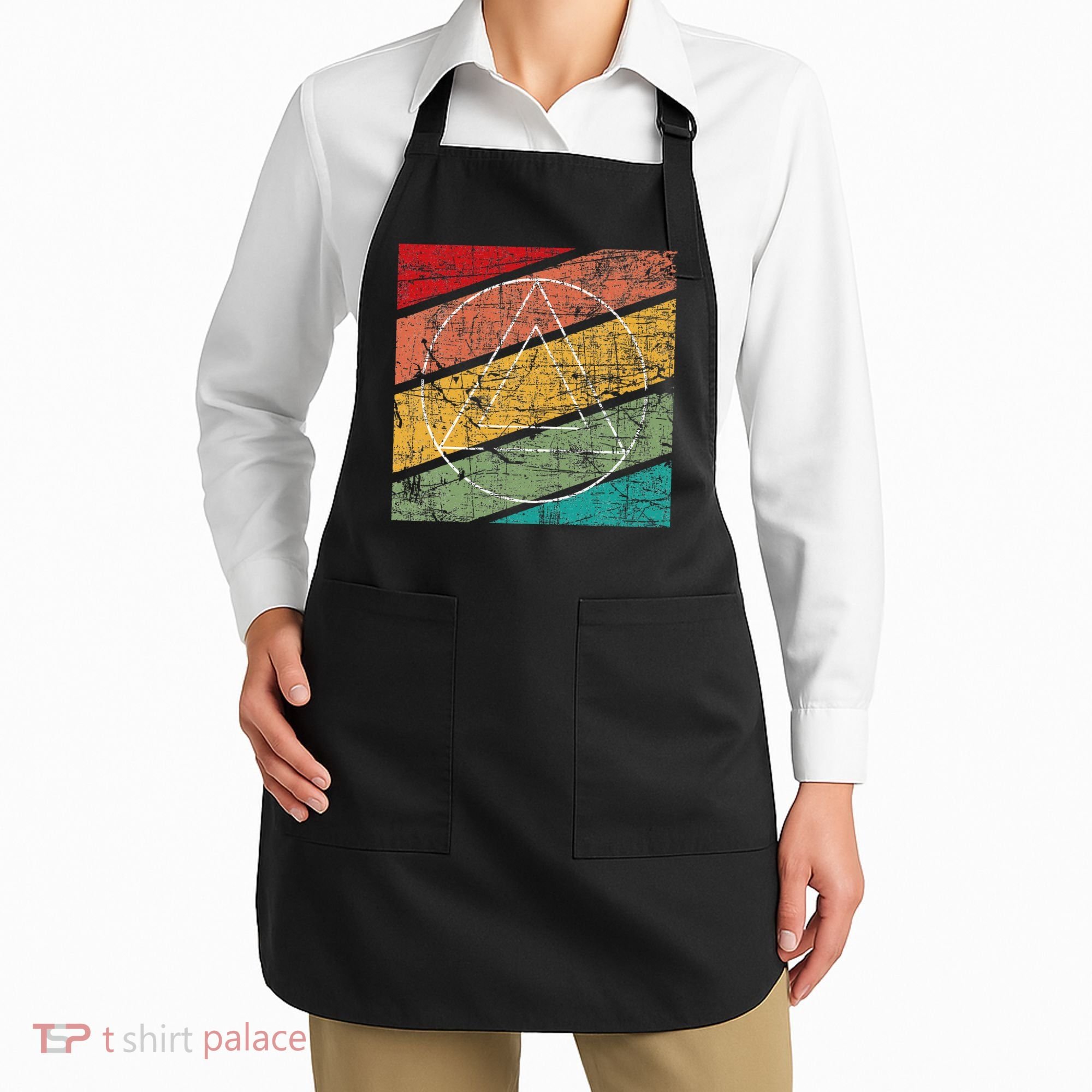 Retro Sobriety Anniversary Sober Aa Na Recovery Apron