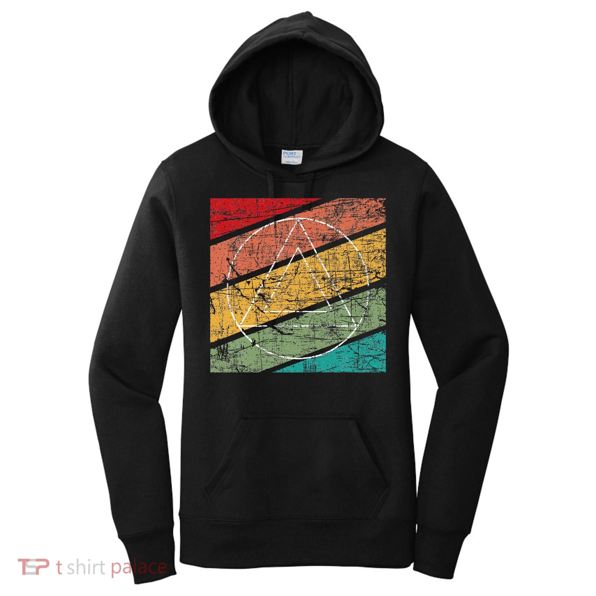 Retro Sobriety Anniversary Sober Aa Na Recovery Women's Hoodie