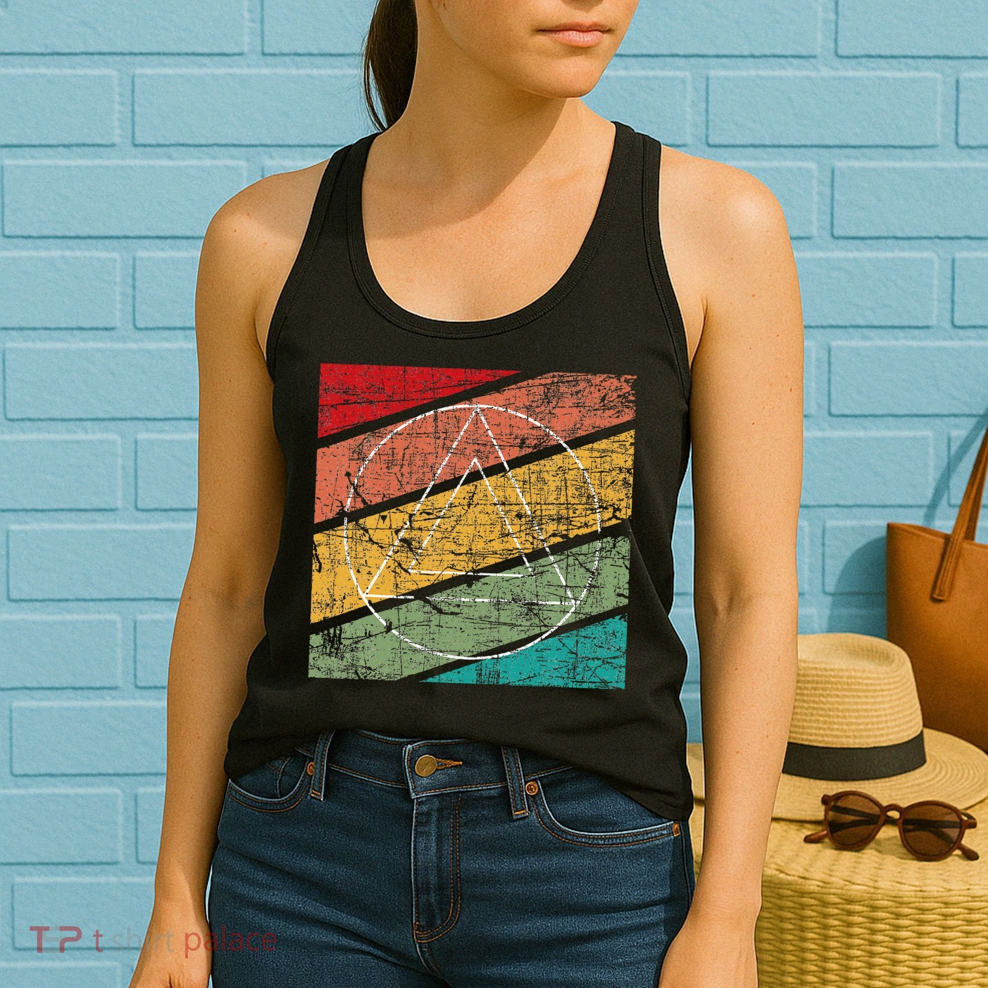 Retro Sobriety Anniversary Sober Aa Na Recovery Women's Tank Top