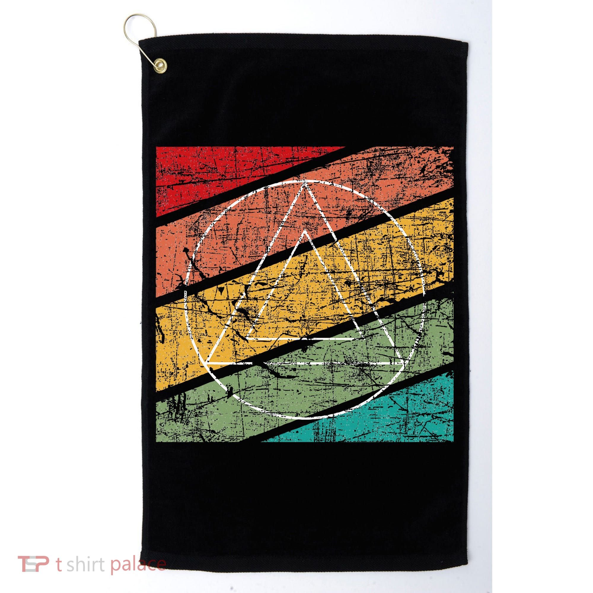 Retro Sobriety Anniversary Sober Aa Na Recovery Golf Towel