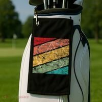 Retro Sobriety Anniversary Sober Aa Na Recovery Golf Towel thumb 2