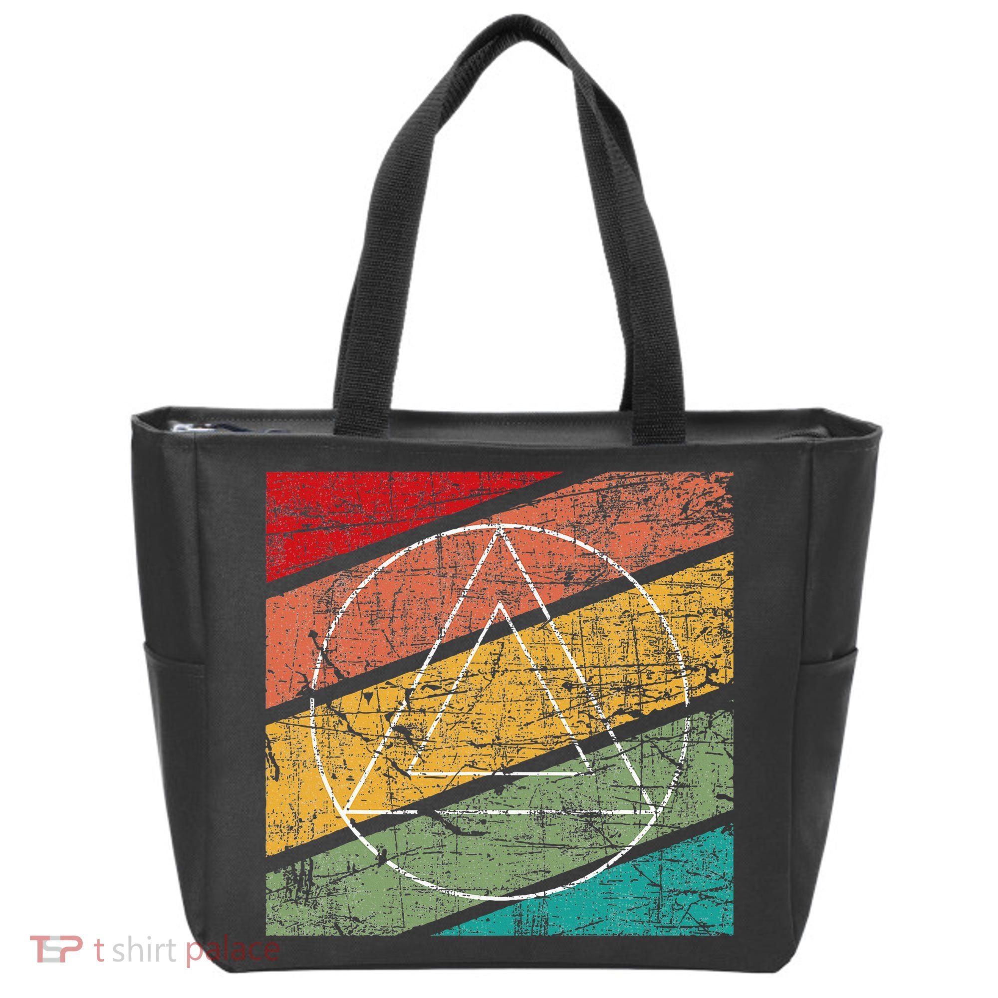 Retro Sobriety Anniversary Sober Aa Na Recovery Tote Bag