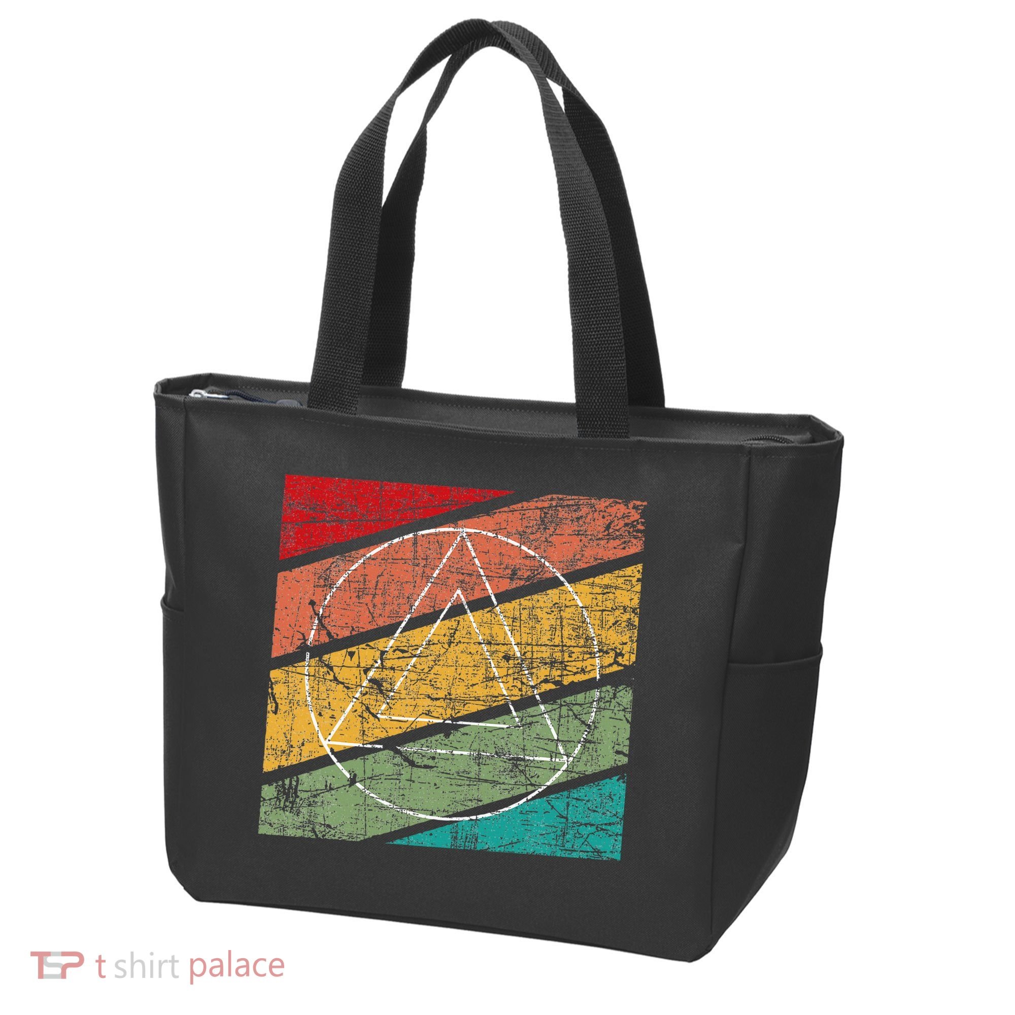 Retro Sobriety Anniversary Sober Aa Na Recovery Tote Bag