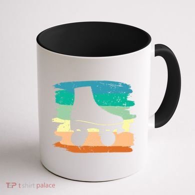 Roller Skating Art 80s Roller Derby Rollerskate Coffee Mug back