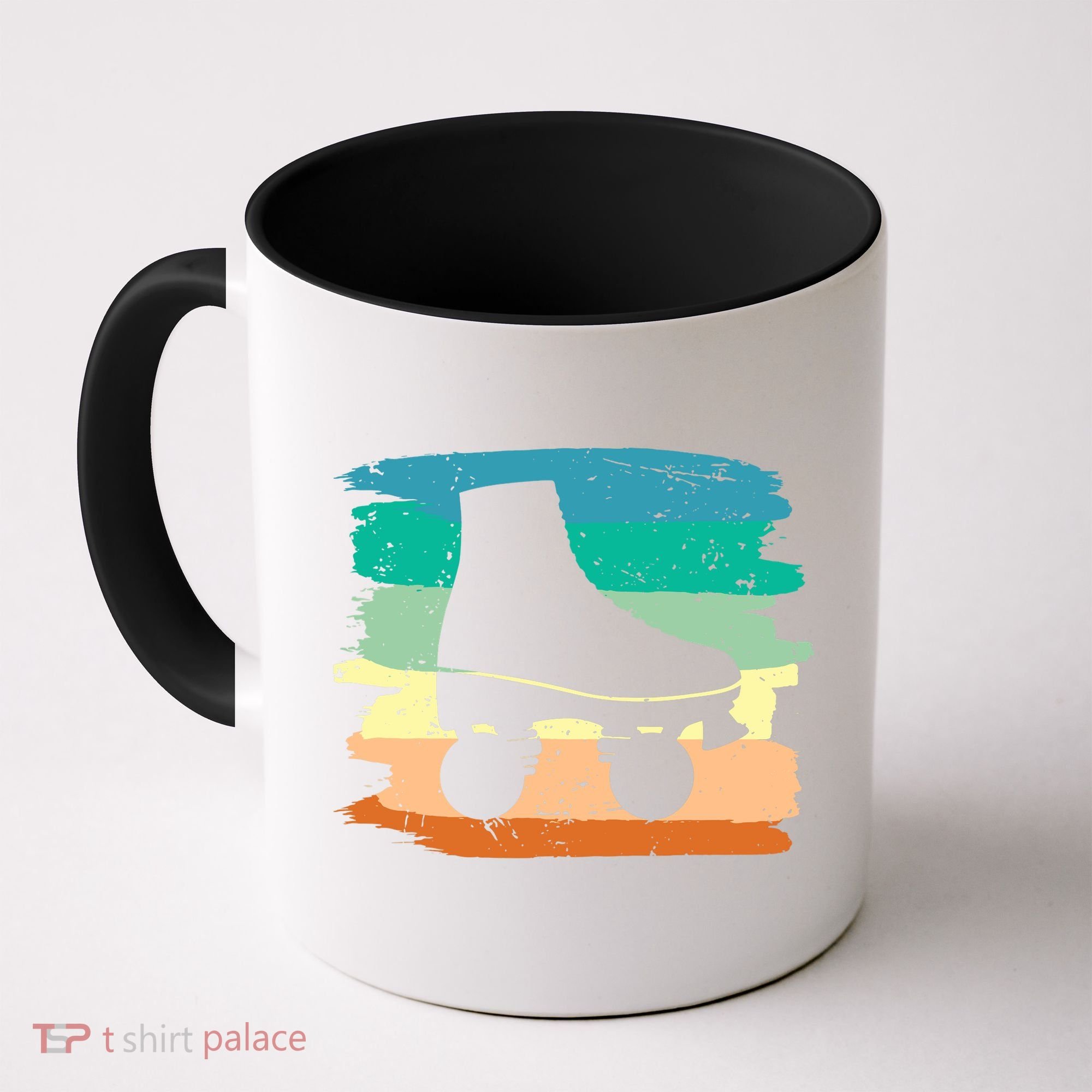 Roller Skating Art 80s Roller Derby Rollerskate Coffee Mug
