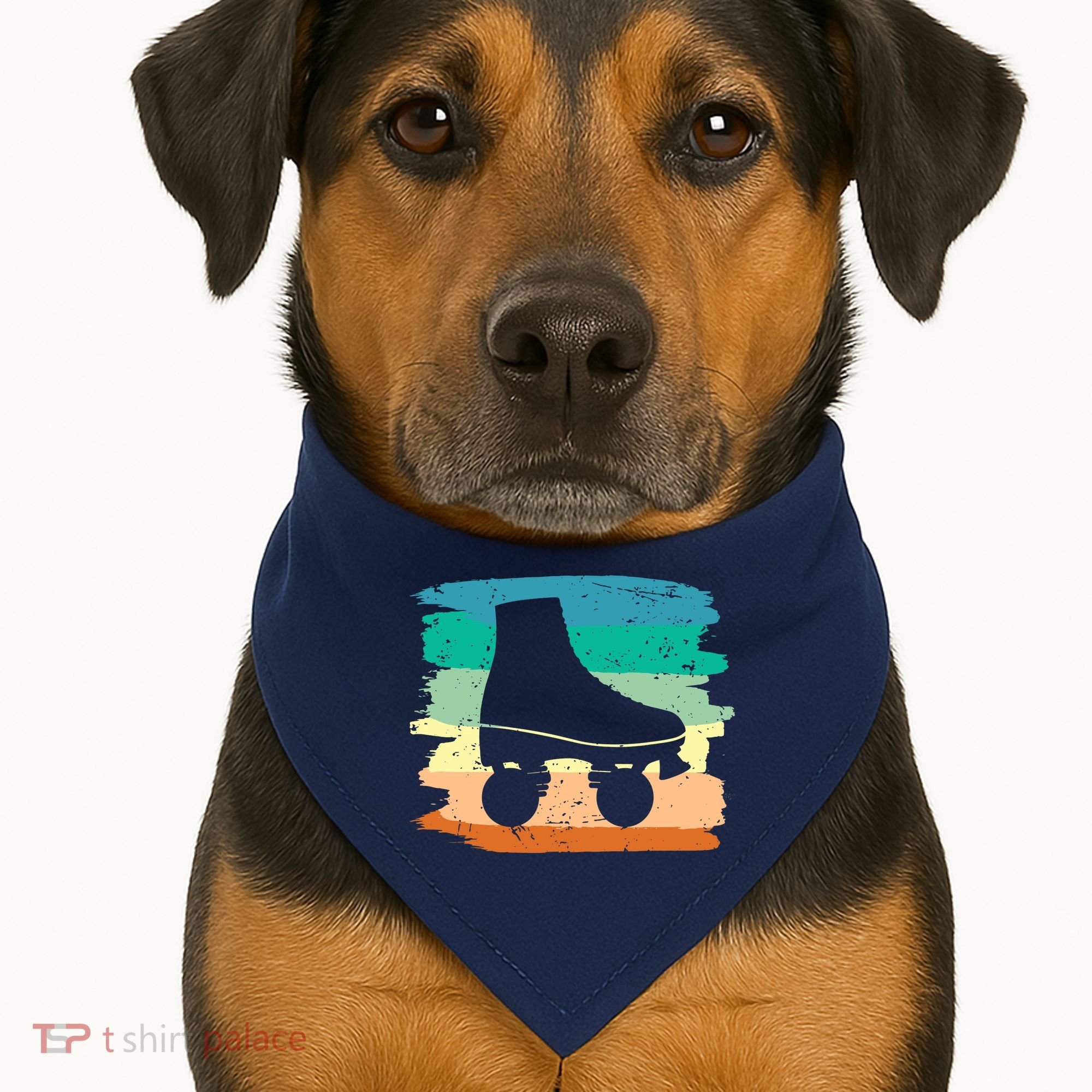 Roller Skating Art 80s Roller Derby Rollerskate USA-Made Doggie Bandana