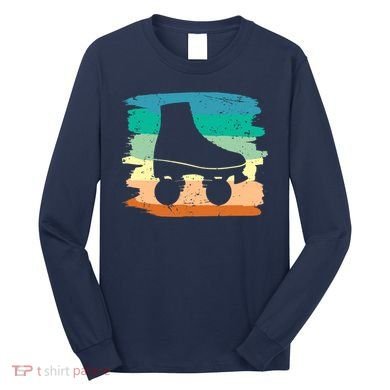Roller Skating Art 80s Roller Derby Rollerskate Long Sleeve Shirt