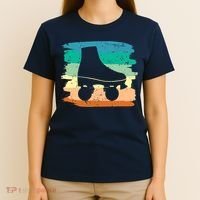 Roller Skating Art 80s Roller Derby Rollerskate T-Shirt thumb 4