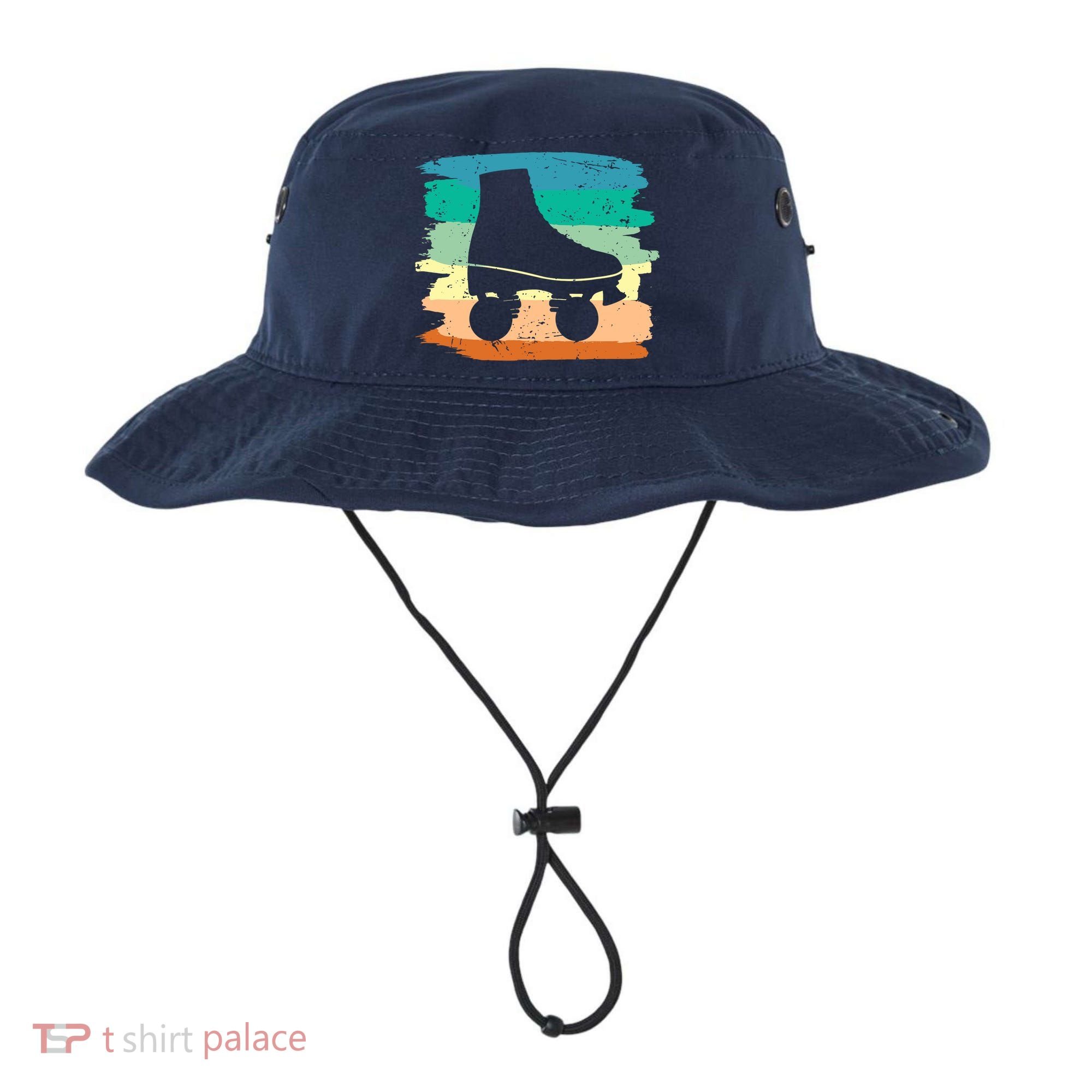 Roller Skating Art 80s Roller Derby Rollerskate Bucket Hat