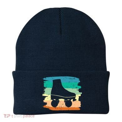 Roller Skating Art 80s Roller Derby Rollerskate Beanie