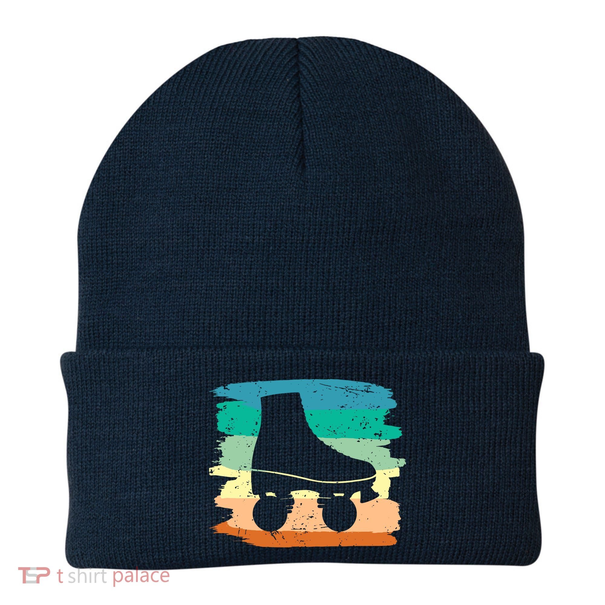 Roller Skating Art 80s Roller Derby Rollerskate Beanie