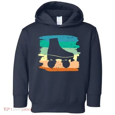 Roller Skating Art 80s Roller Derby Rollerskate Toddler Hoodie