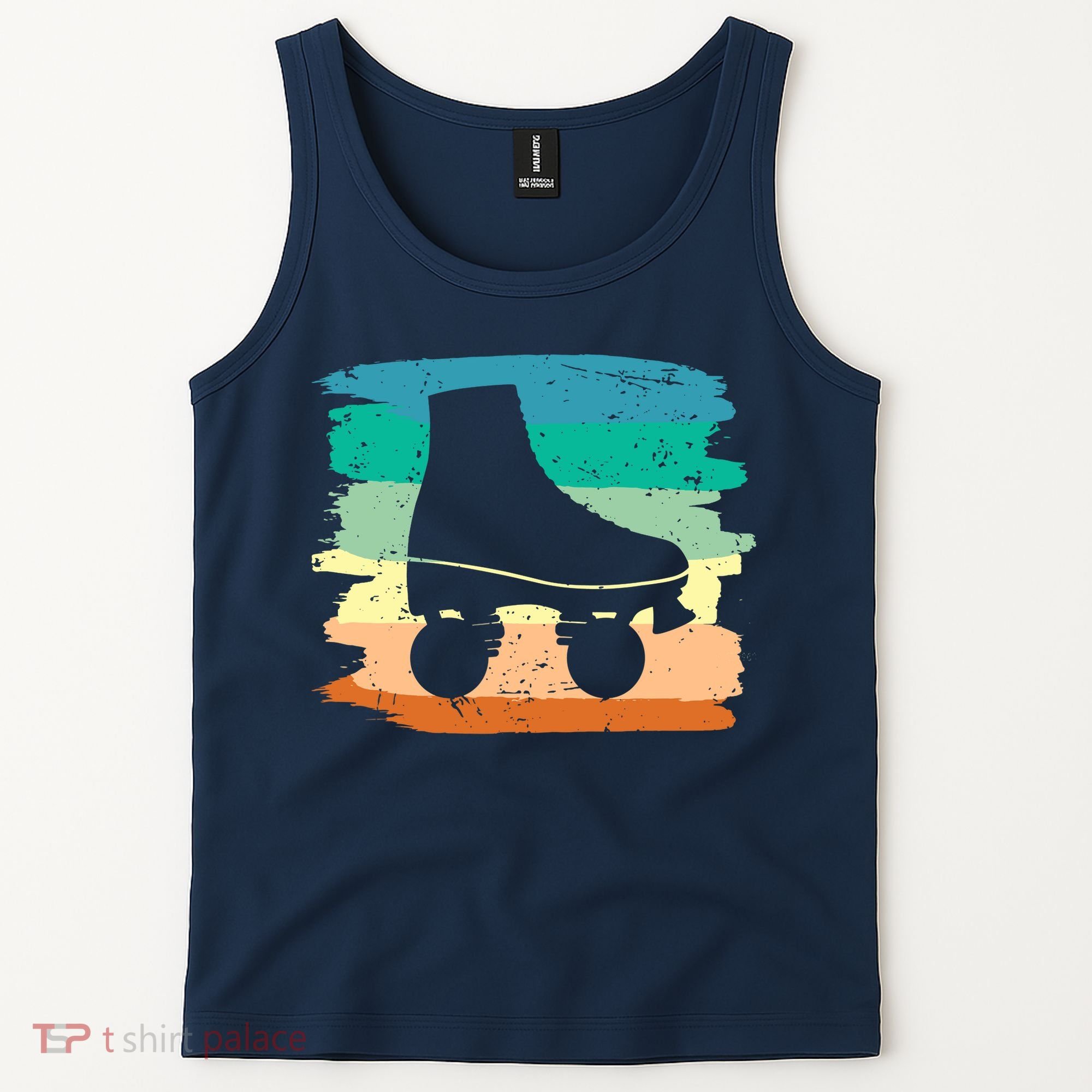 Roller Skating Art 80s Roller Derby Rollerskate Tank Top