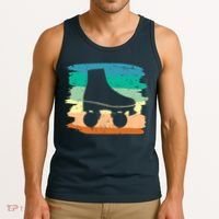 Roller Skating Art 80s Roller Derby Rollerskate Tank Top thumb 3