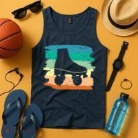 Roller Skating Art 80s Roller Derby Rollerskate Tank Top thumb 4