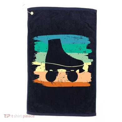 Roller Skating Art 80s Roller Derby Rollerskate Golf Towel