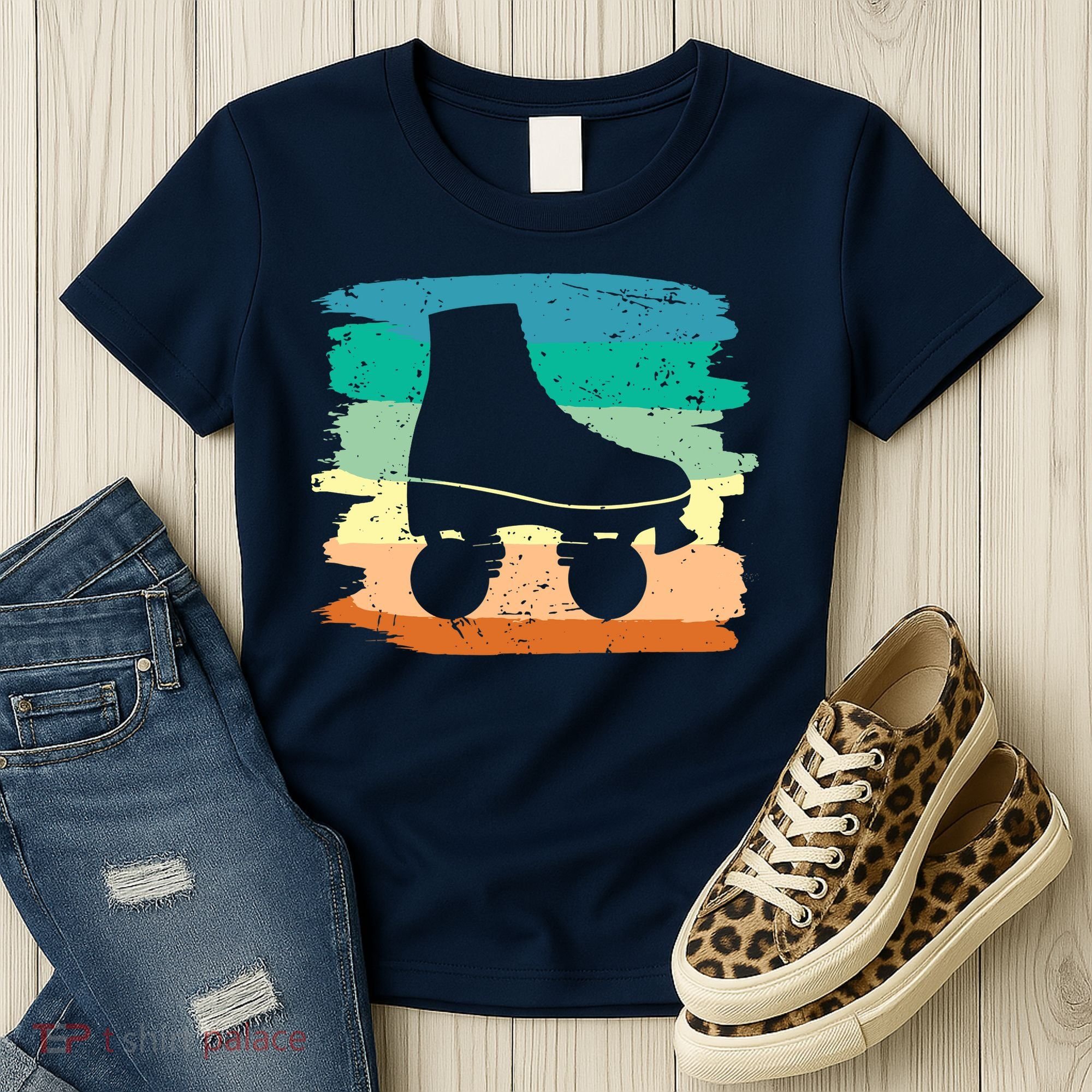 Roller Skating Art 80s Roller Derby Rollerskate Women's T-Shirt