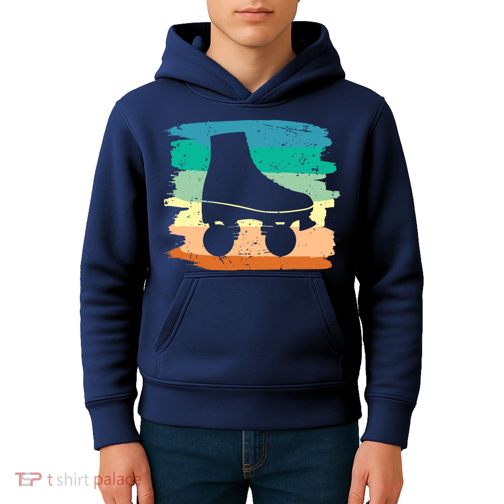 Roller Skating Art 80s Roller Derby Rollerskate Kids Hoodie
