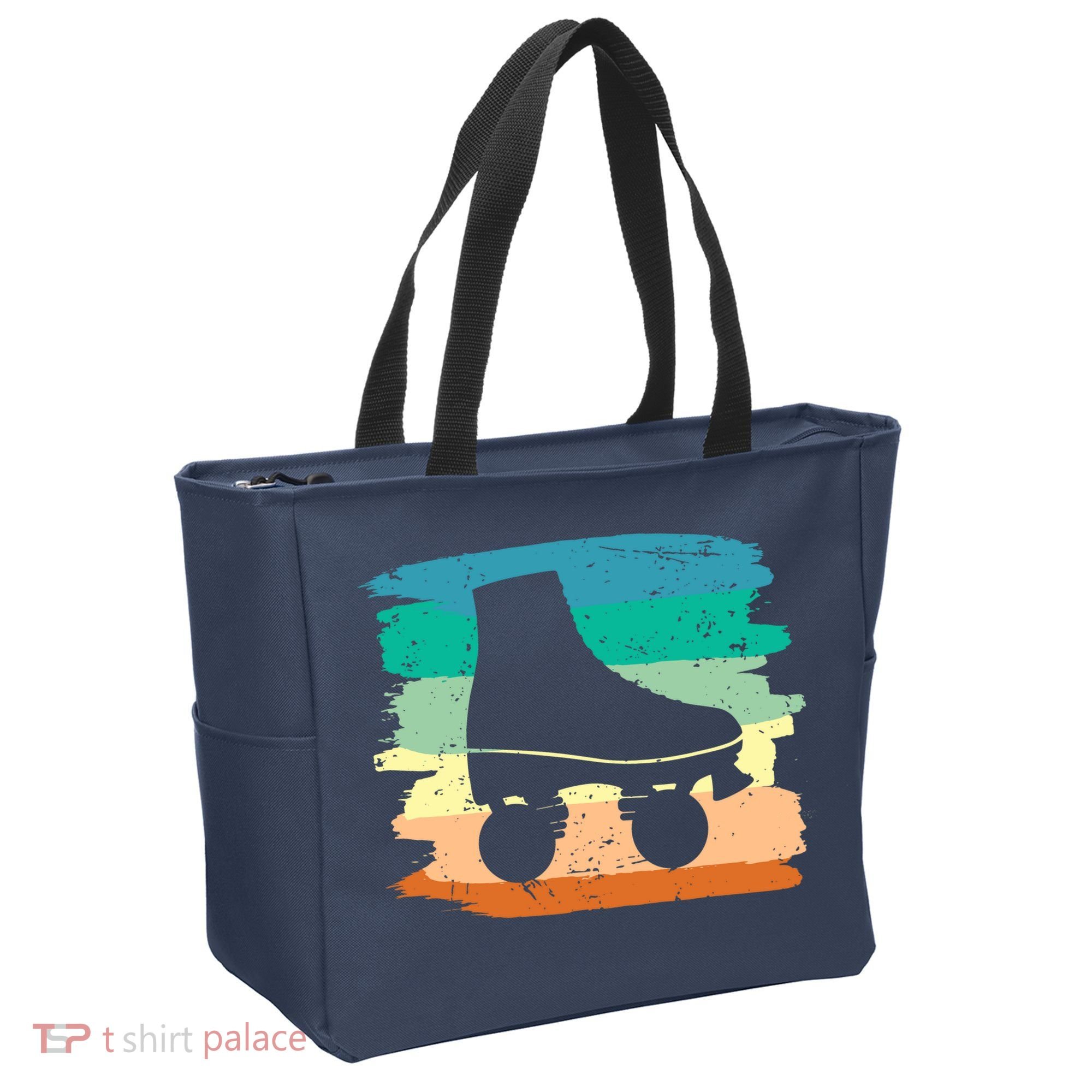 Roller Skating Art 80s Roller Derby Rollerskate Tote Bag