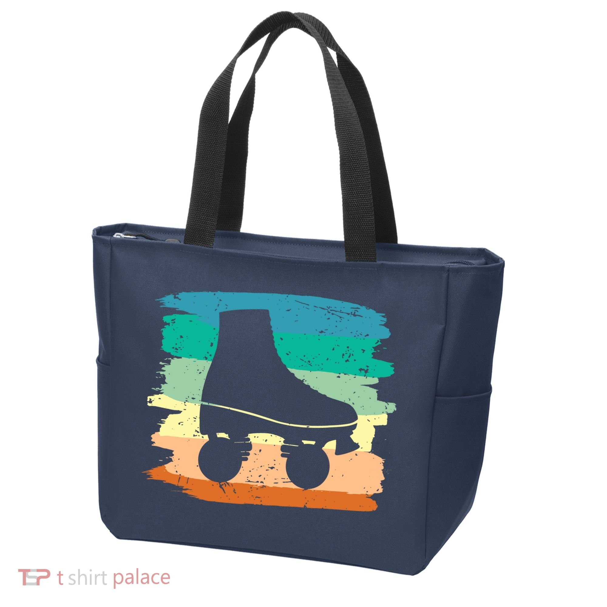 Roller Skating Art 80s Roller Derby Rollerskate Tote Bag
