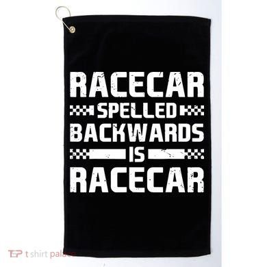 Racecar Spelled Backwards Is Racecar Golf Towel