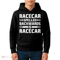 Racecar Spelled Backwards Is Racecar Kids Hoodie thumb 4