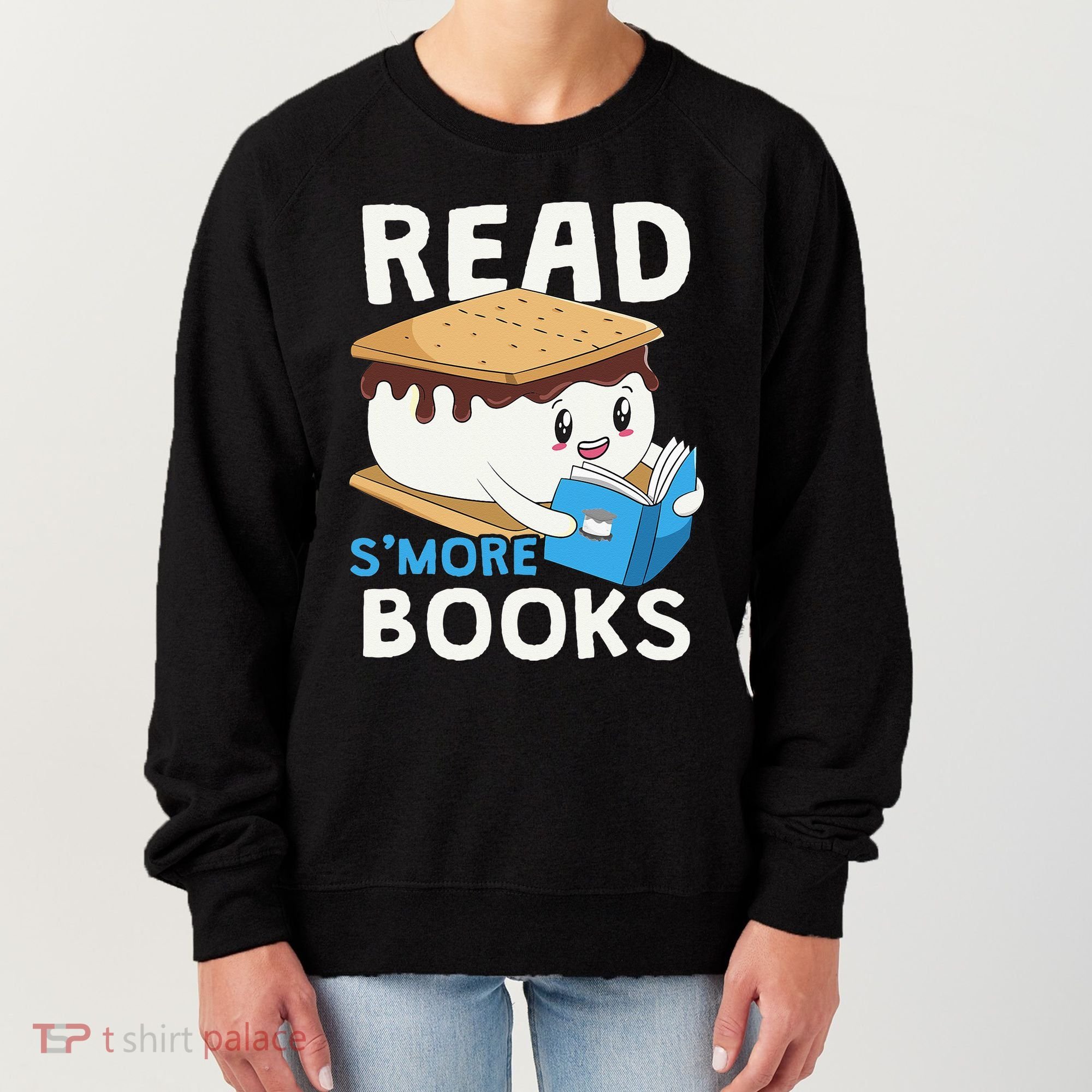 Read Smore Books Camping Bookworm Cute Librarian Smores Women's Sweatshirt