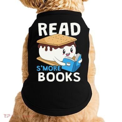 Read Smore Books Camping Bookworm Cute Librarian Smores Doggie Tank