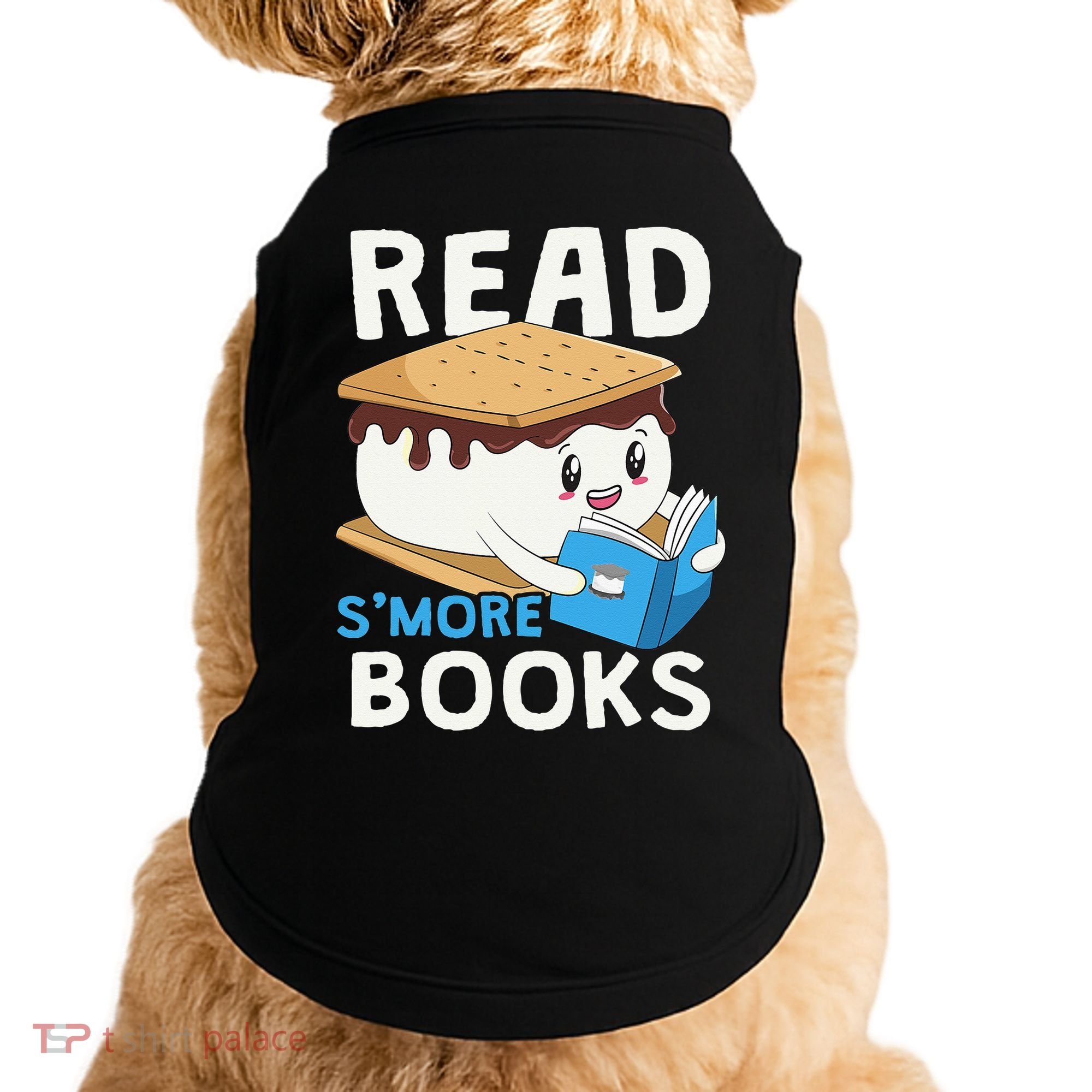 Read Smore Books Camping Bookworm Cute Librarian Smores Doggie Tank