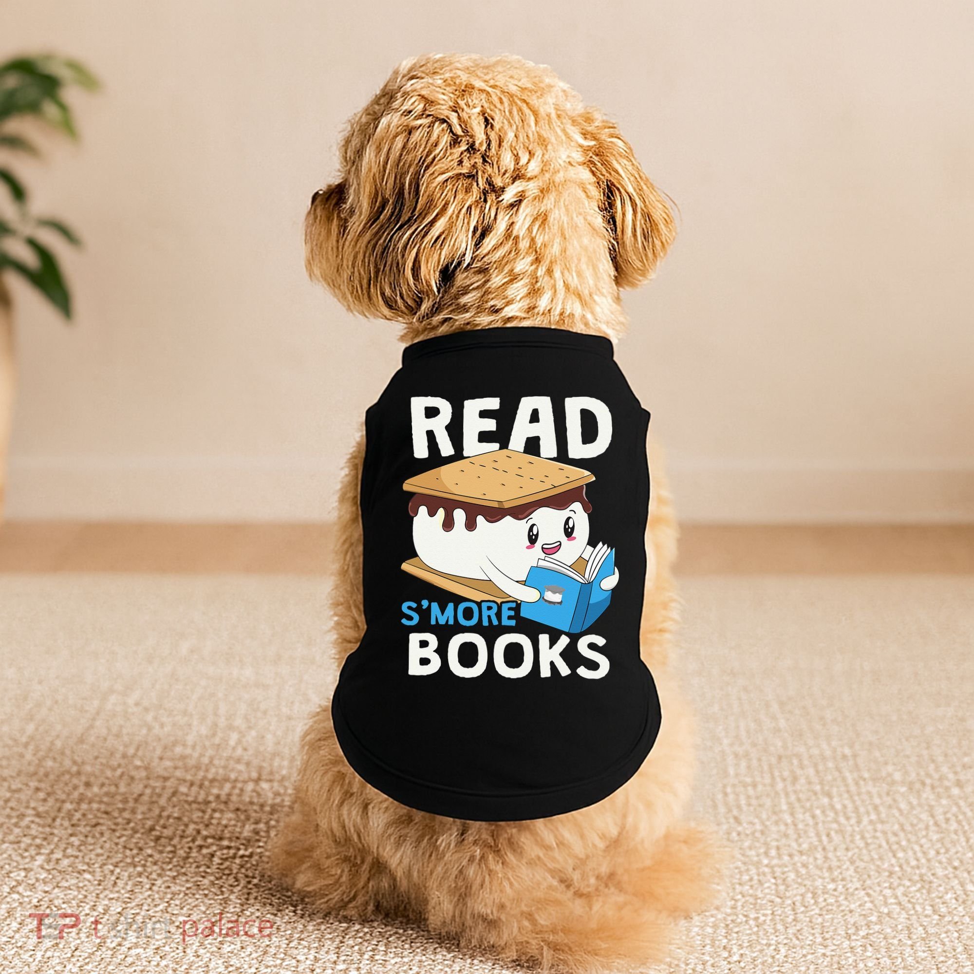 Read Smore Books Camping Bookworm Cute Librarian Smores Doggie Tank