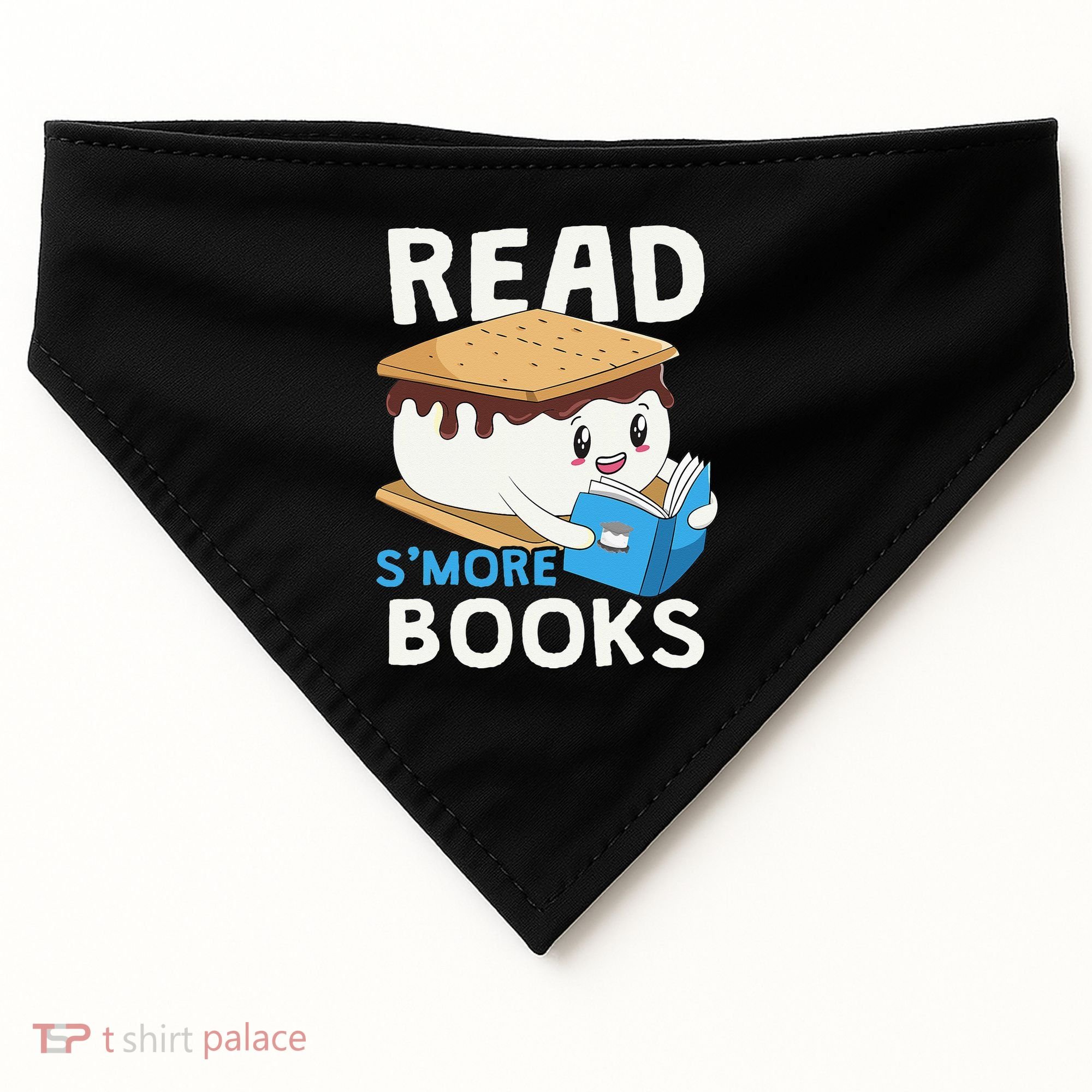 Read Smore Books Camping Bookworm Cute Librarian Smores USA-Made Doggie Bandana