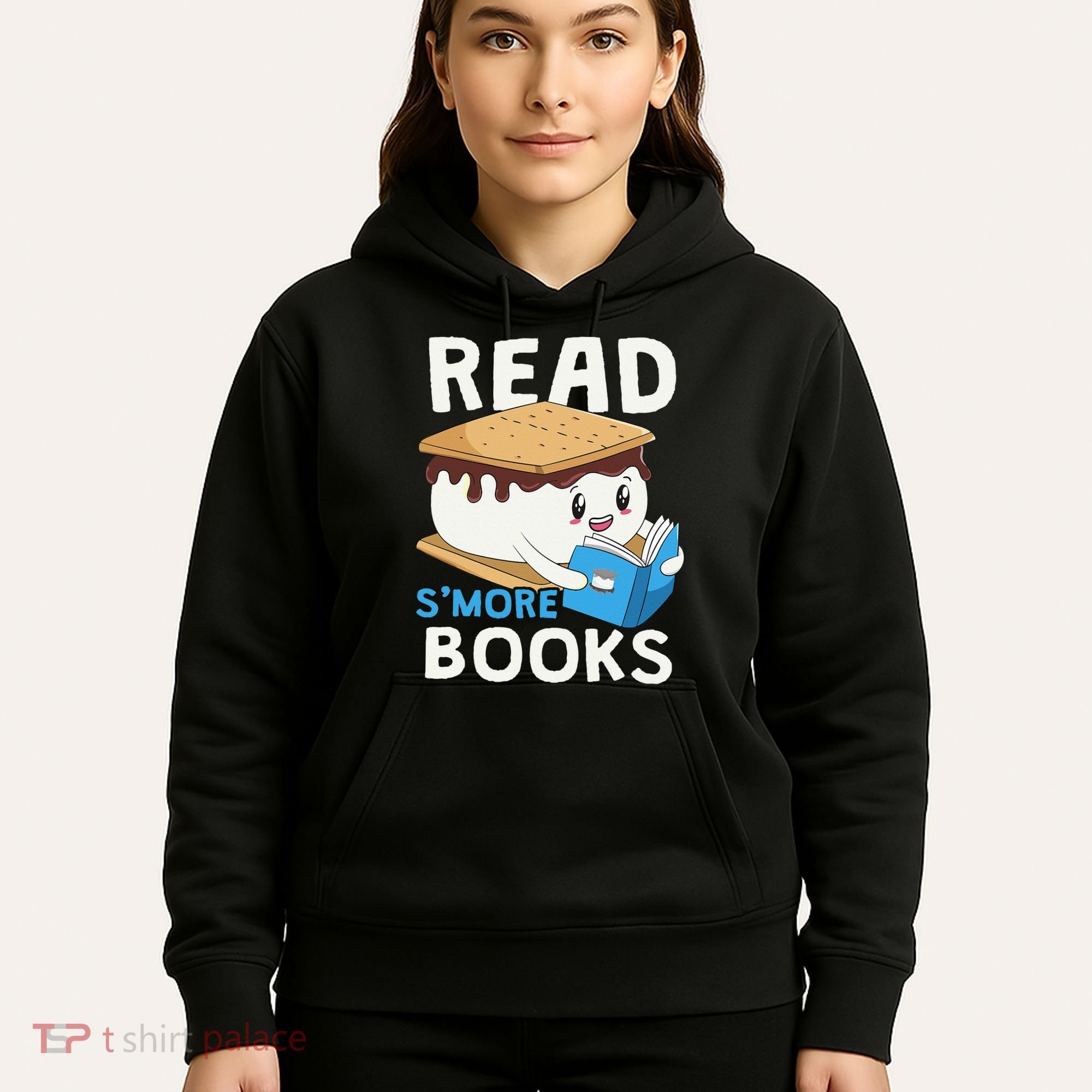 Read Smore Books Camping Bookworm Cute Librarian Smores Hoodie