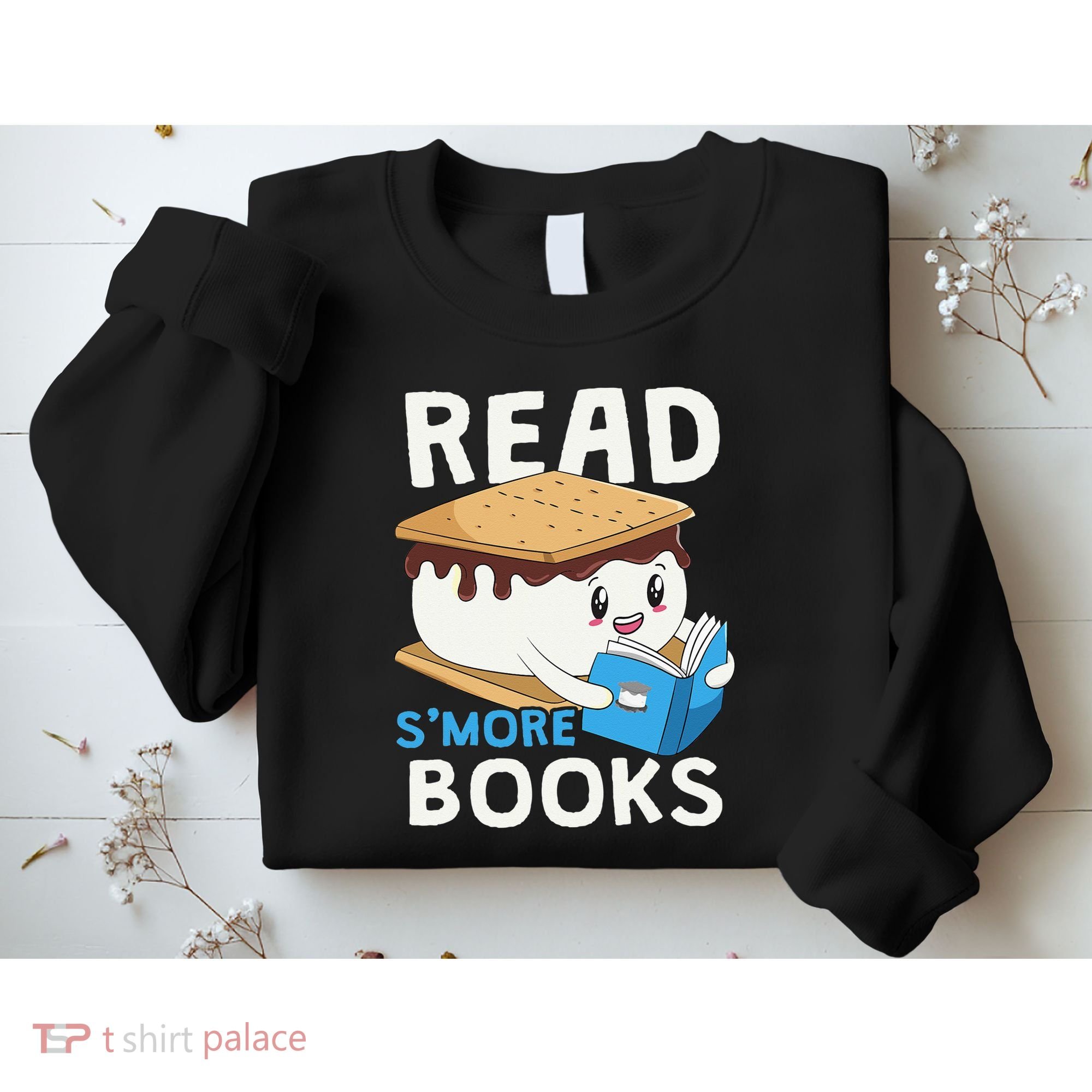 Read Smore Books Camping Bookworm Cute Librarian Smores Sweatshirt