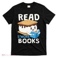 Read Smore Books Camping Bookworm Cute Librarian Smores T-Shirt thumb 0