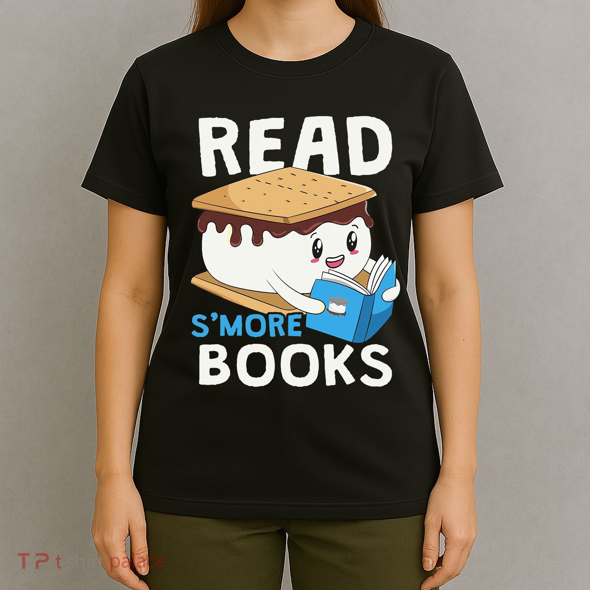 Read Smore Books Camping Bookworm Cute Librarian Smores T-Shirt