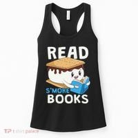 Read Smore Books Camping Bookworm Cute Librarian Smores Women's Tank Top thumb 0