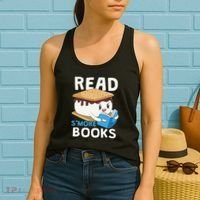Read Smore Books Camping Bookworm Cute Librarian Smores Women's Tank Top thumb 2