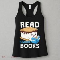 Read Smore Books Camping Bookworm Cute Librarian Smores Women's Tank Top thumb 3