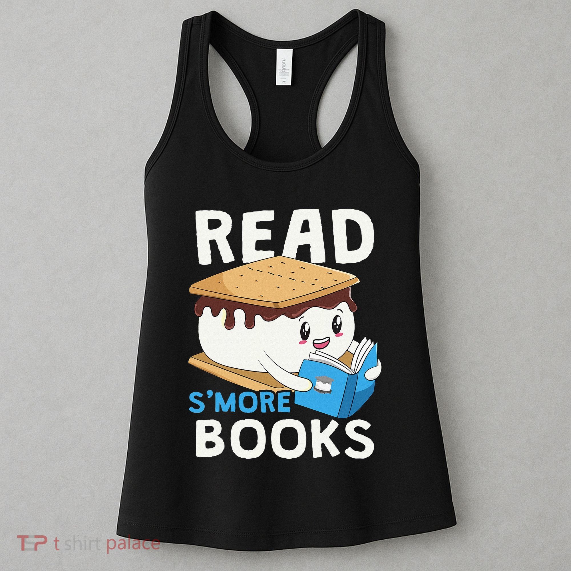 Read Smore Books Camping Bookworm Cute Librarian Smores Women's Tank Top