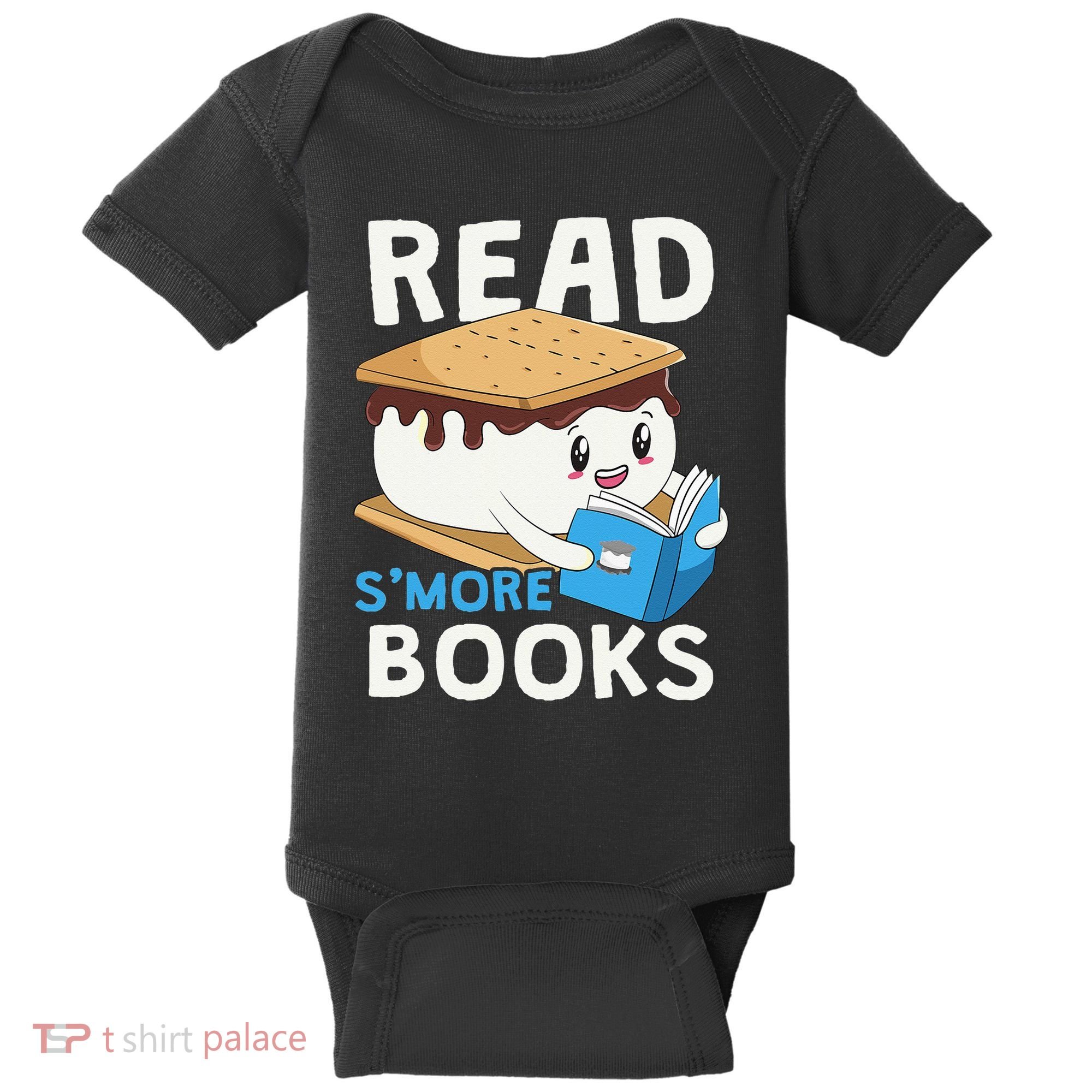 Read Smore Books Camping Bookworm Cute Librarian Smores Baby Bodysuit