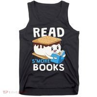 Read Smore Books Camping Bookworm Cute Librarian Smores Tank Top thumb 0
