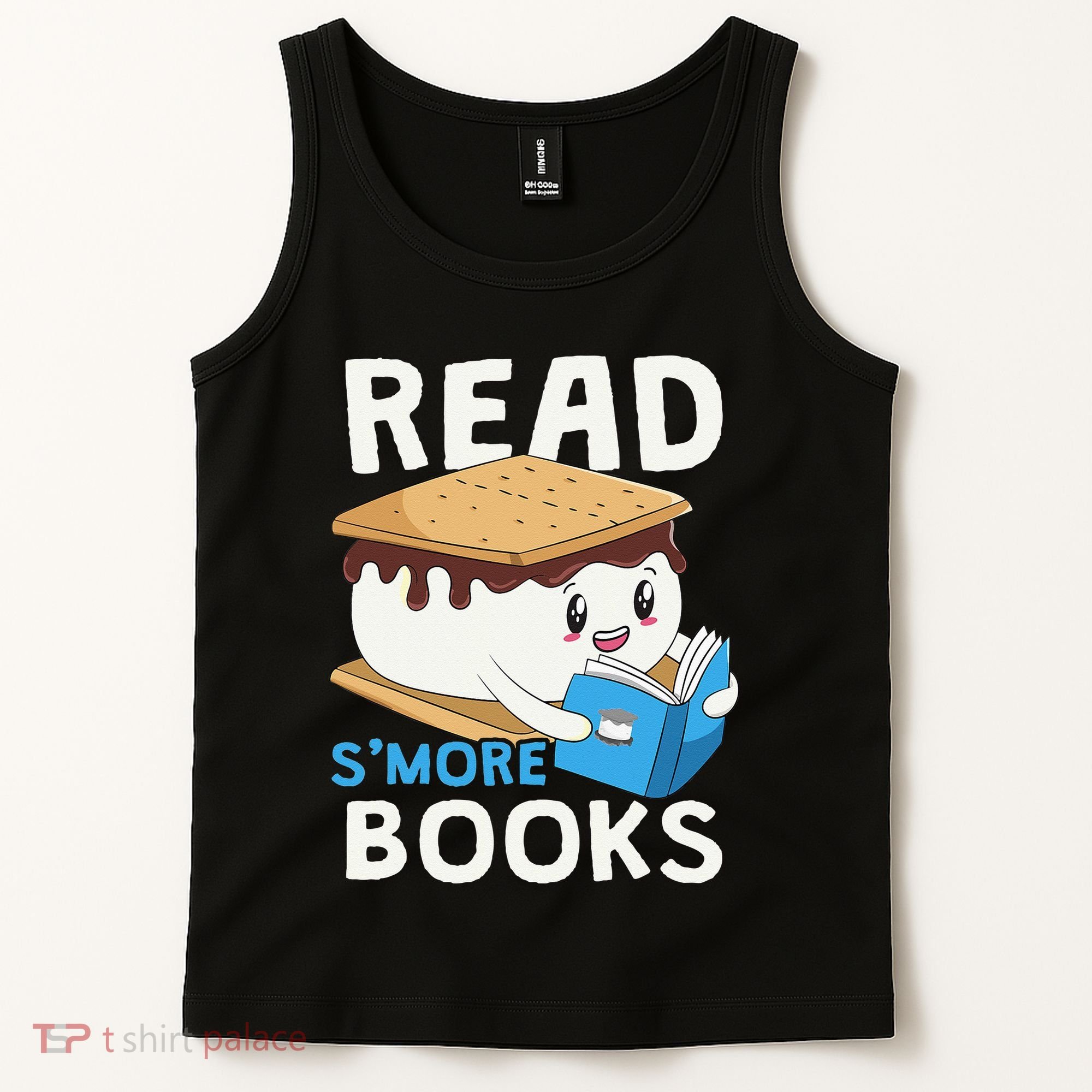 Read Smore Books Camping Bookworm Cute Librarian Smores Tank Top