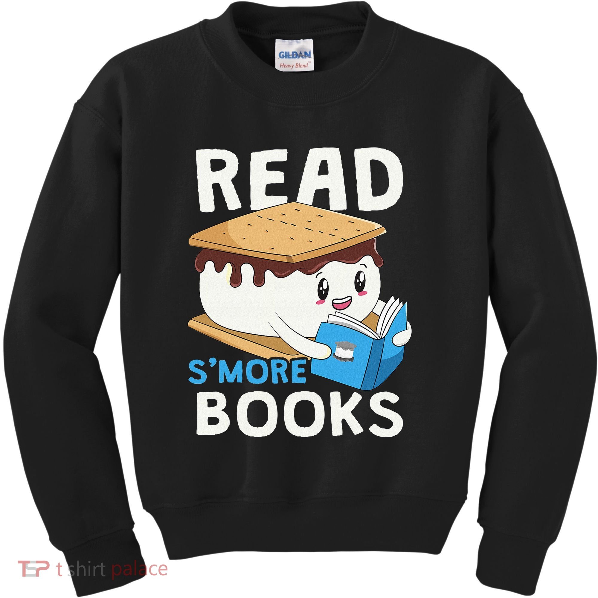 Read Smore Books Camping Bookworm Cute Librarian Smores Kids Sweatshirt