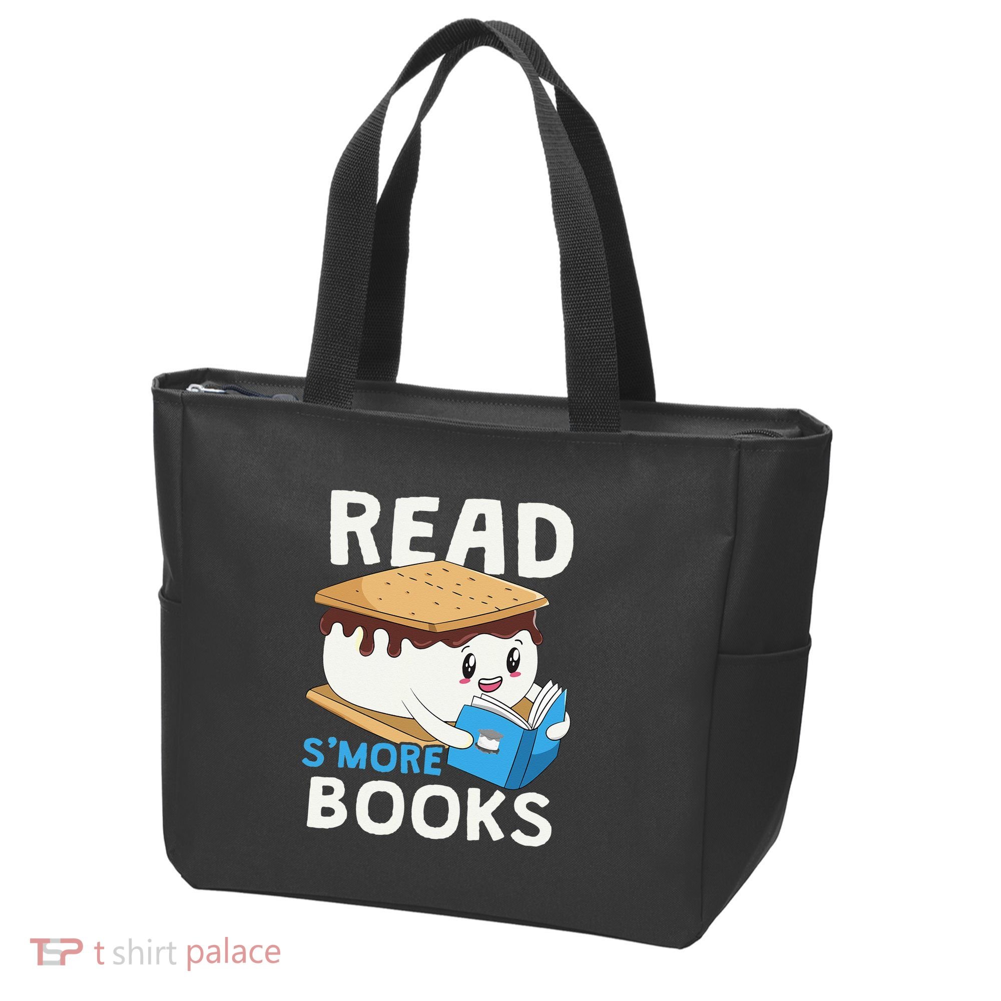 Read Smore Books Camping Bookworm Cute Librarian Smores Tote Bag