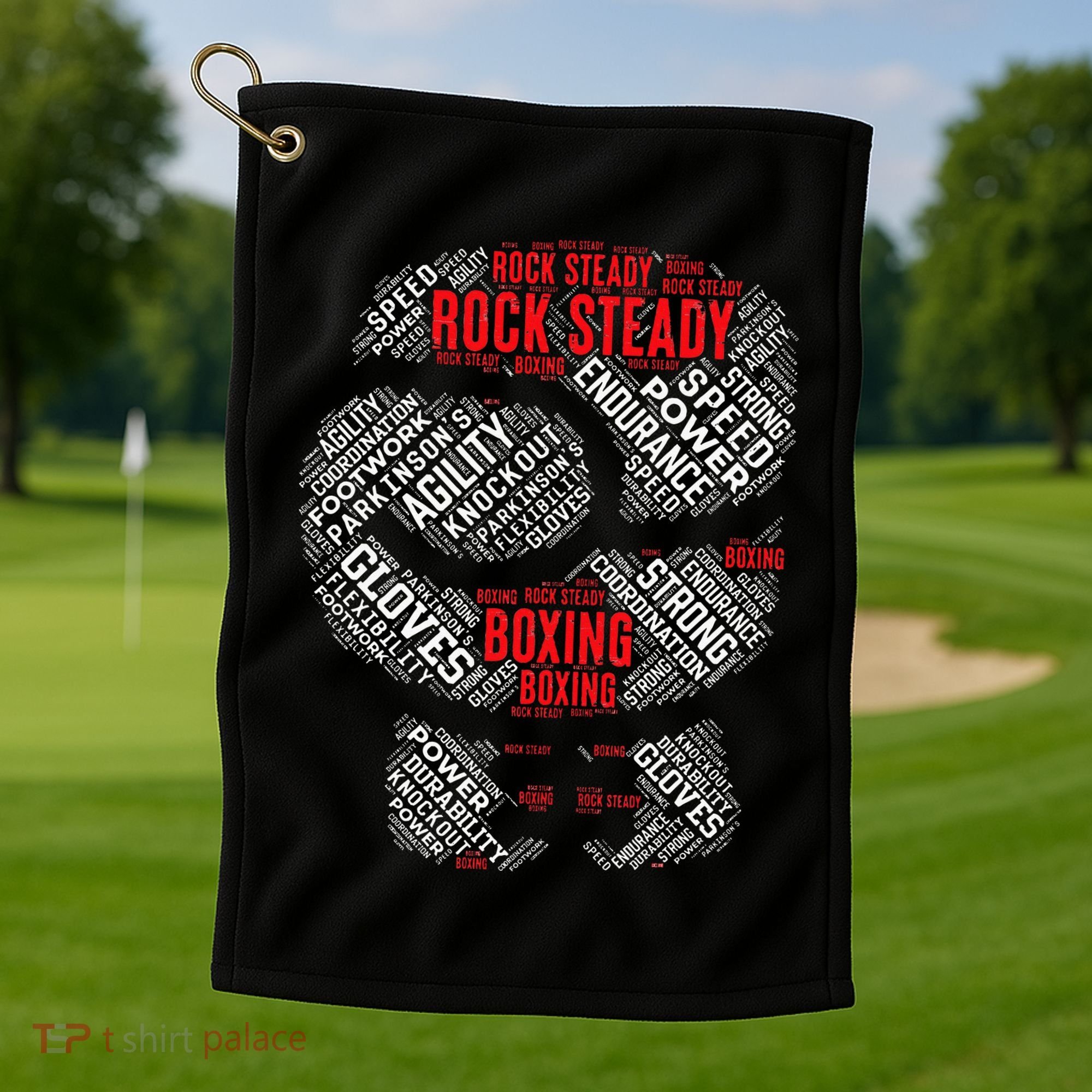 Rock Steady Boxing Glove ParkinsonS Golf Towel
