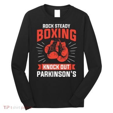 Rock Steady Boxing Knock Out Parkinson's Boxer Long Sleeve Shirt