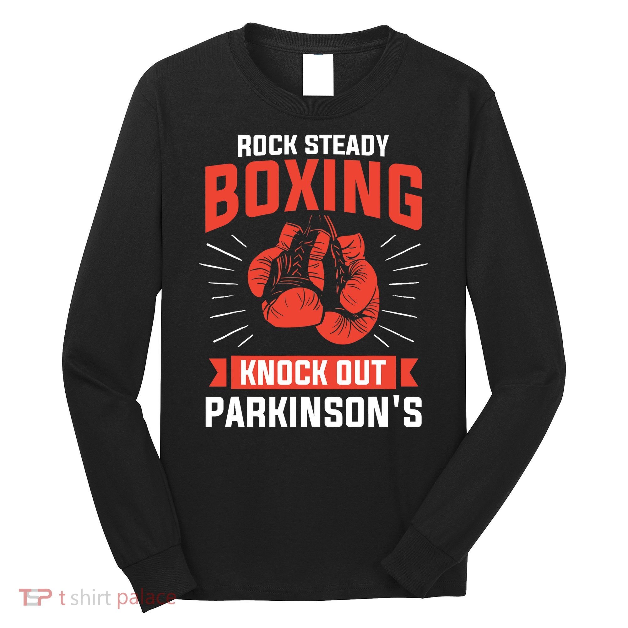 Rock Steady Boxing Knock Out Parkinson's Boxer Long Sleeve Shirt