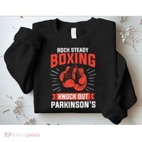 Rock Steady Boxing Knock Out Parkinson's Boxer Sweatshirt thumb 2