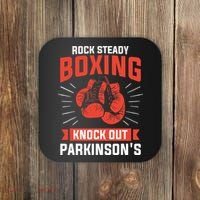 Rock Steady Boxing Knock Out Parkinson's Boxer Coaster thumb 0